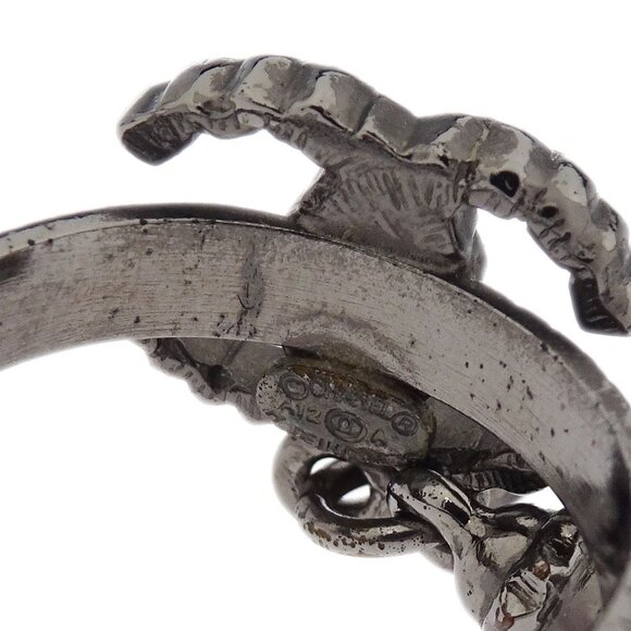 Chanel Ring Silver Dangle CC #50 A12A 154078 - Picture 3 of 4